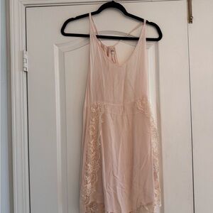 Elegant Pink Lace Slip Dress